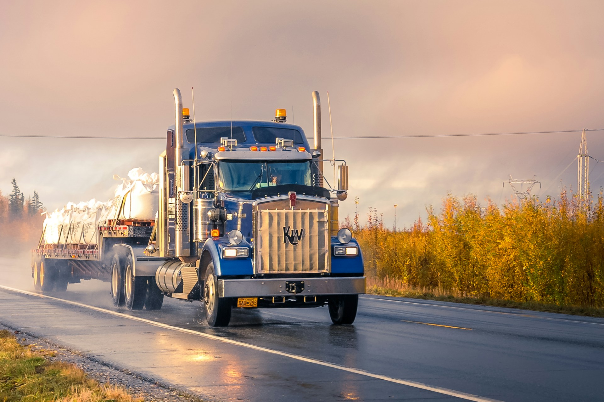 Freight truck on highway